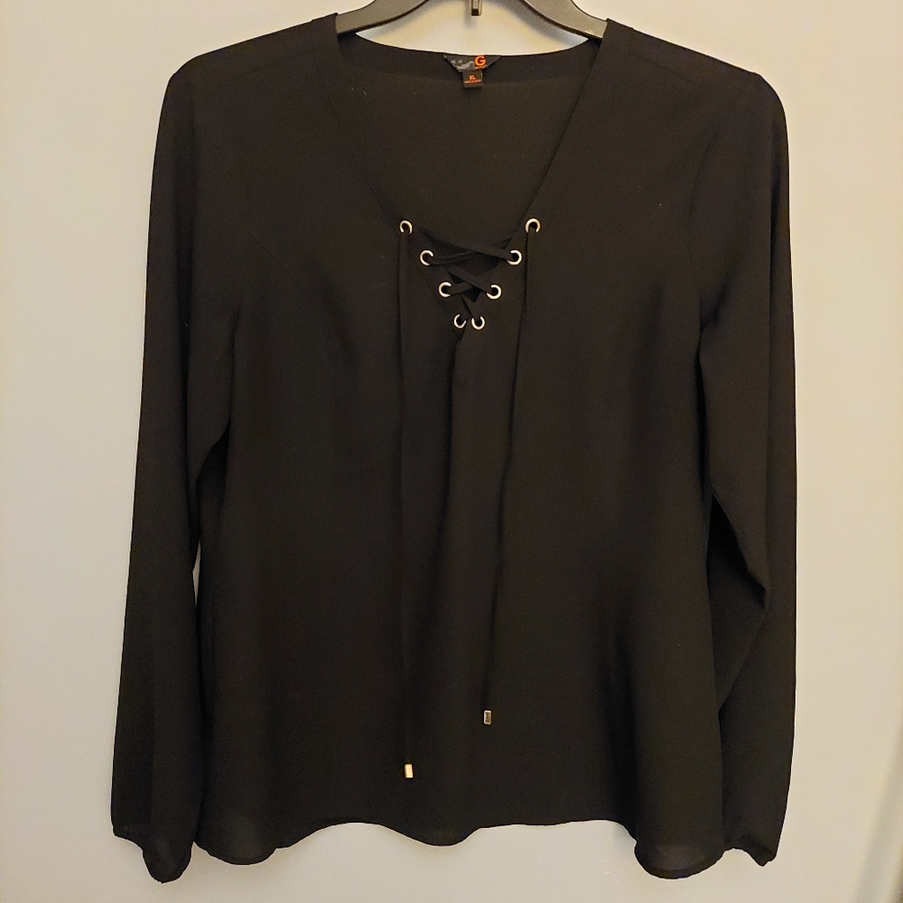 G by Guess Lace Up Blouse Sz. XL